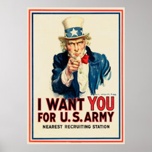 Poster Je vous veux pour l'armée américaine