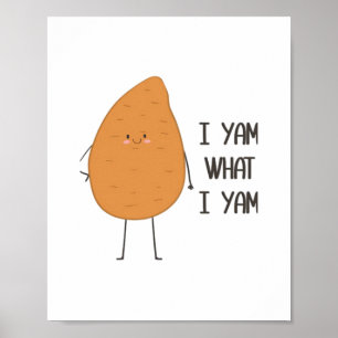 Poster Je Yam Ce Que Je Yam ! Super Yam Vegetable Pun