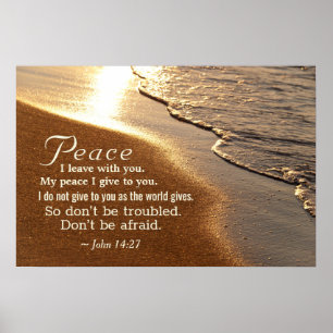 Poster Jean 14:27 Jésus dit : "Paix, je pars avec toi,"