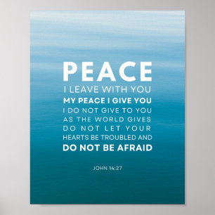 Poster Jean 14:27 Paix Je pars avec toi