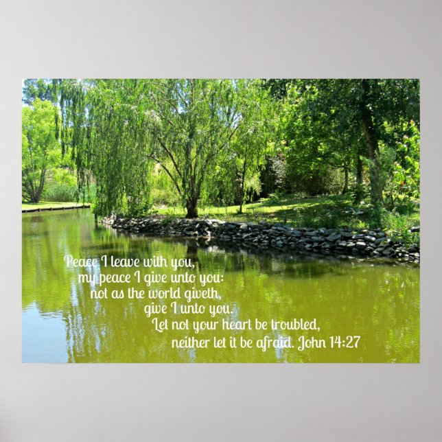 Poster Jean 14:27 Paix Je pars avec toi... (Devant)