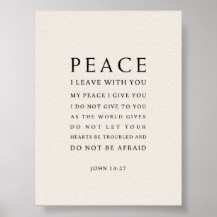 Poster Jean 14:27 Paix je vous laisse