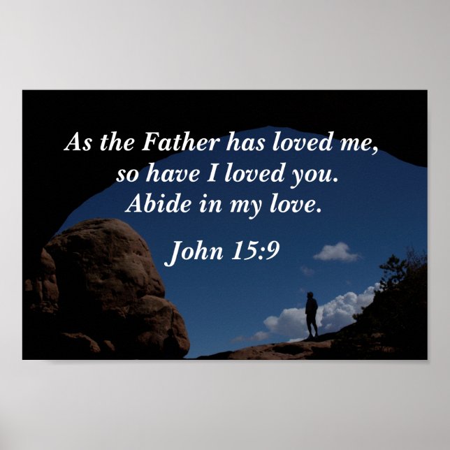 Poster Jean 15:9 Comme le Père m'a aimé (Devant)