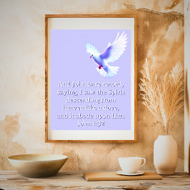 Poster Jean 1:32 Descending Dove Purple Christian