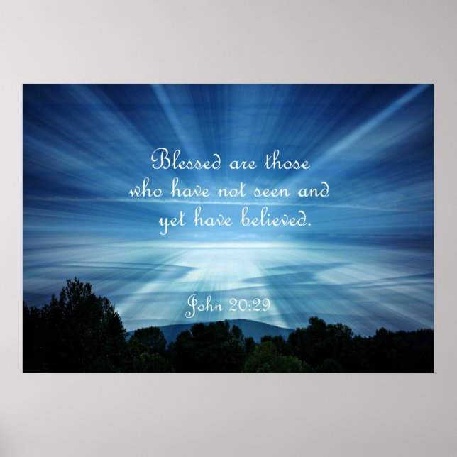 Poster Jean 20:29 Heureux ceux qui n'ont pas vu (Devant)