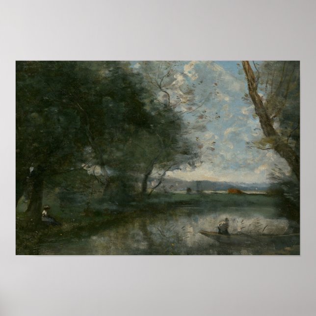 Poster Jean-Baptiste-Camille Corot - Paysage (Devant)