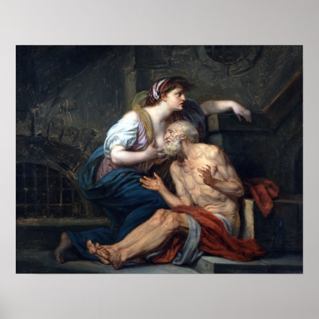 Poster Jean-Baptiste Greuze Cimon et la charité romaine (Devant)