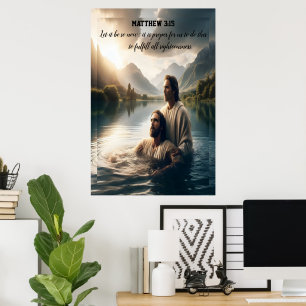 Poster Jean Baptiste Jésus-Christ avec foi