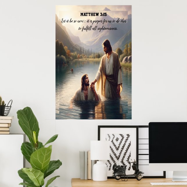 Poster Jean Baptiste le Seigneur Jésus Christ (Bureau à domicile)