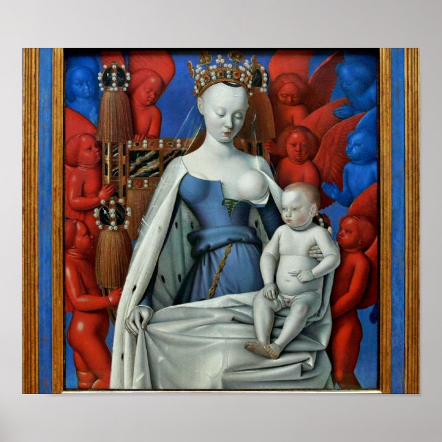 Poster Jean Fouquet - Madonna lactans (Devant)