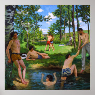 Poster Jean Frederic Bazille Scène d'été, Bathers