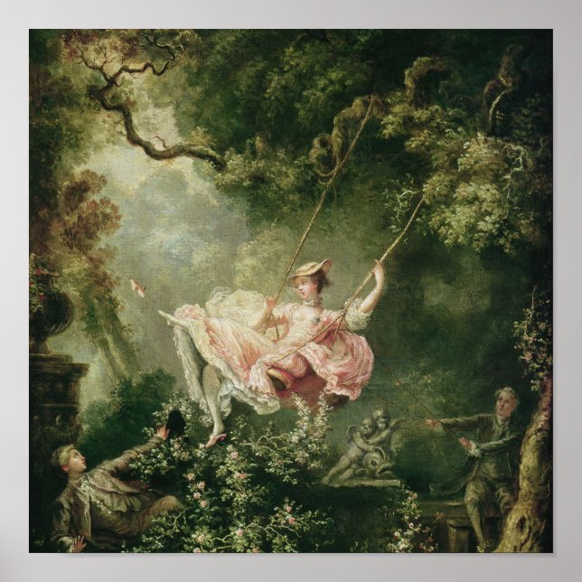 Poster Jean-Honore Fragonard - La couture (Devant)
