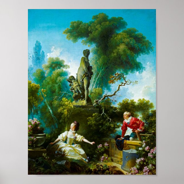 Poster Jean-Honore Fragonard : Le progrès de l'amour. (Devant)