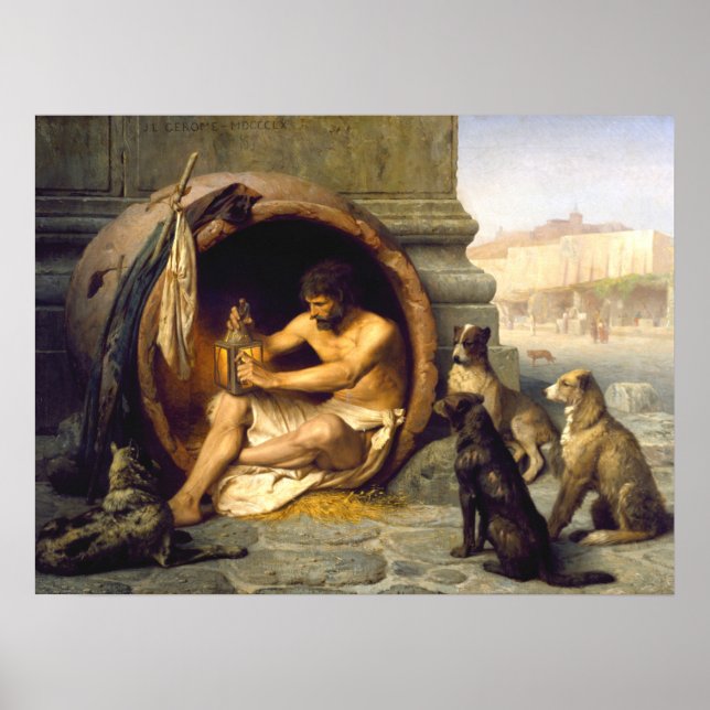 Poster Jean-Léon Gérôme Diogenes - Philosophie (Devant)