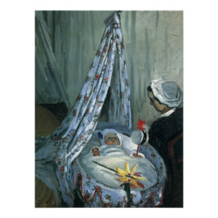 Poster Jean Monet dans son berceau par Claude Monet