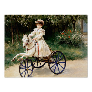 Poster Jean Monet sur Son Hobby Horse