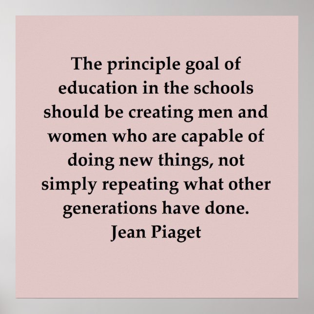 Poster jean piaget (Devant)