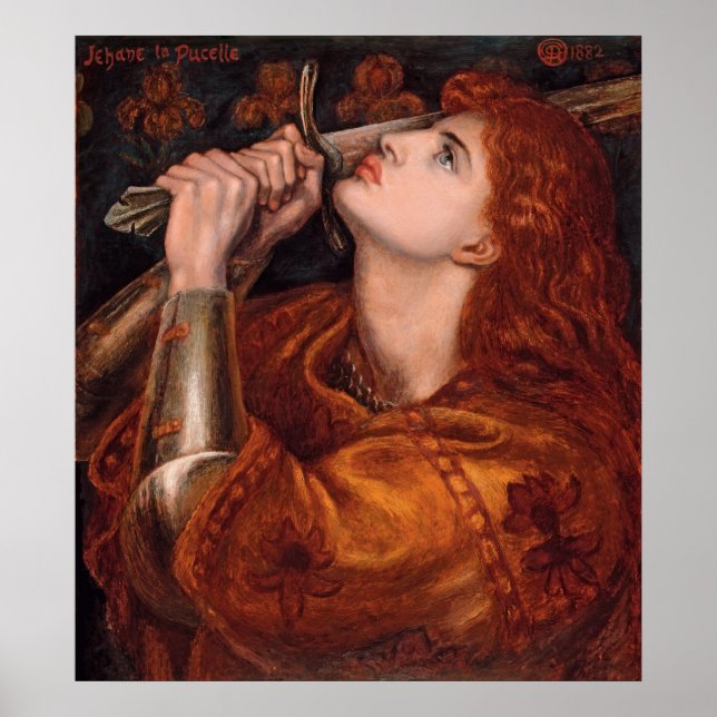 Poster Jeanne d'Arc, c. 1882 par Dante Gabriel Rossetti (Devant)