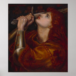 Poster Jeanne d'Arc par Dante Gabriel Rossetti