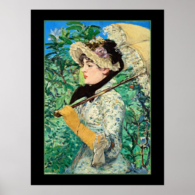Poster Jeanne Spring, célèbre peinture Edouard Manet (Devant)