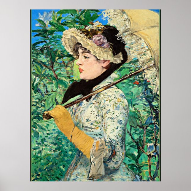 Poster Jeanne Spring, célèbre peinture Edouard Manet (Devant)