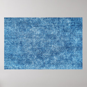 Poster Jeans en bleu acide. Denim arrière - plan, texture
