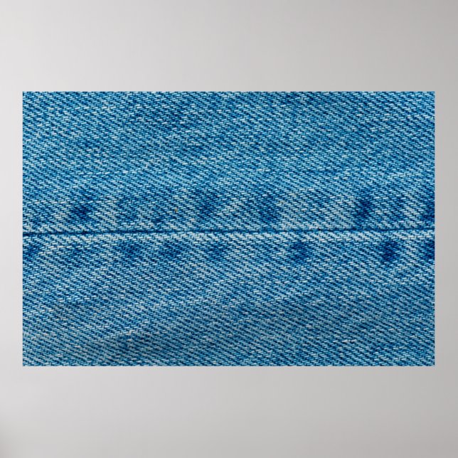 Poster Jeans fermez arrière - plan. Dénim couture. Bleu f (Devant)