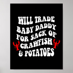 Poster J'échangerai mon par papa Mardi Gras Louisiana Car