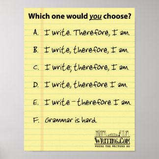 Poster J'Écris... Par conséquent ?