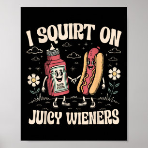 Poster J'Écris Sur Des Épouses Juteuses Humour Adulte Amu