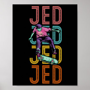Poster Jed Custom Skateboarding Hob 