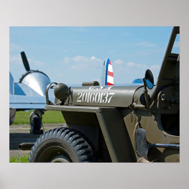 Poster Jeep et Beechcraft (Devant)