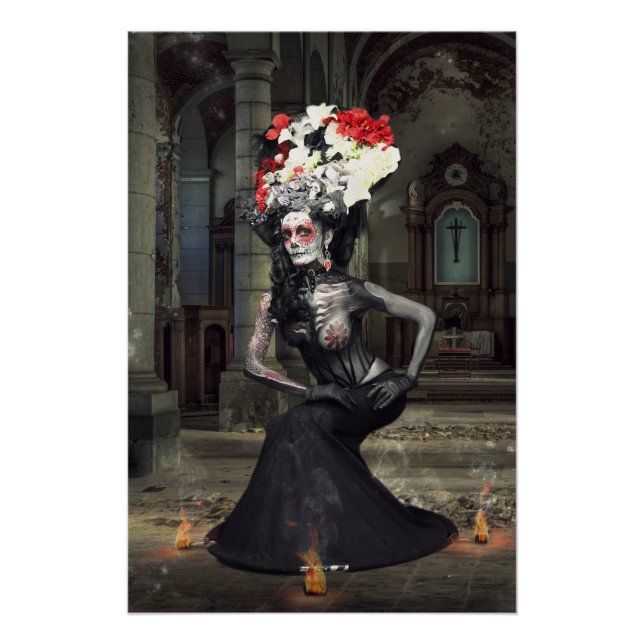 Poster Jeff Mougenot/Frederica Lolly (catrina) (Devant)