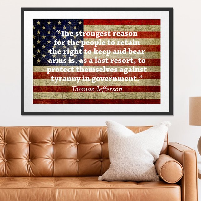 Poster Jefferson : Droit de porter des armes (Patriotic Poster)