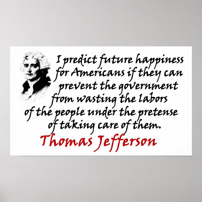 Poster Jefferson : Empêchez Le Gouvernement ! (Devant)