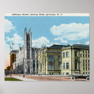 Poster Jefferson St., Syracuse, New York Vintage