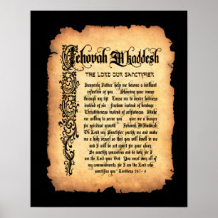 Poster Jéhovah M'Kaddesh, Seigneur sanctificateur : Noms