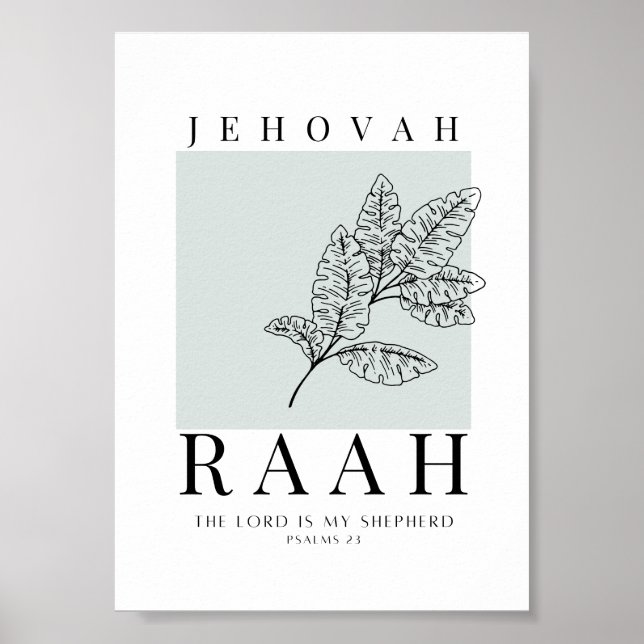 Poster Jehovah Raah Imprimable (Devant)