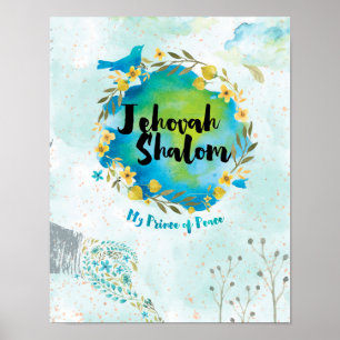 Poster Jéhovah Shalom - prince d'affiche de paix
