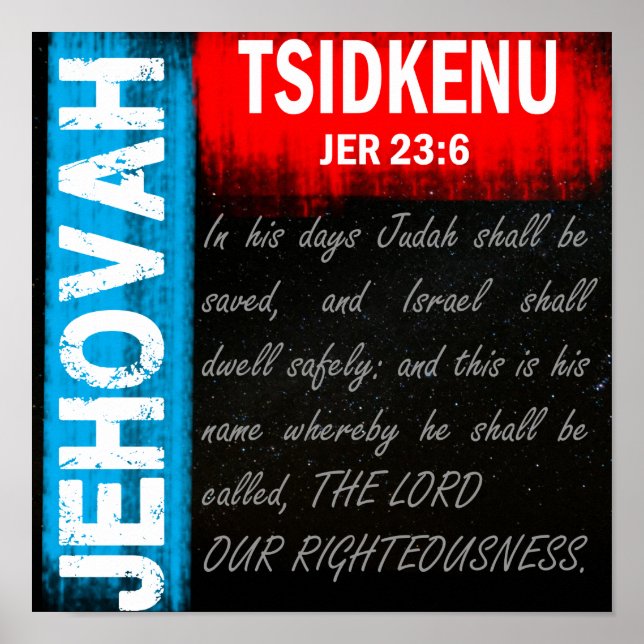 Poster Jéhovah Tsidkenu - Le Seigneur Notre Justice (Devant)