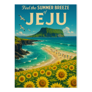 Poster Jeju Summer Paradise" - Été en Corée