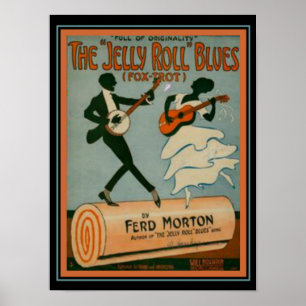 Poster "Jelly Roll Blues" Fox Trot Sheet Music Couverture