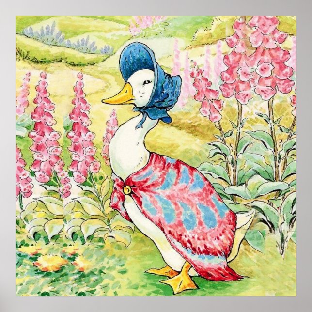 Poster "Jemima Puddle Duck" par Beatrix Potter (Devant)