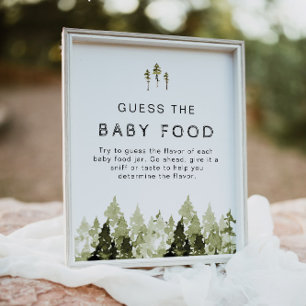 Poster JENNA Rustic Pine Devine Le Baby shower Alimentair