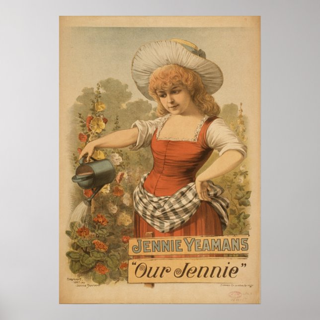 Poster Jennie Yeamans "Our Jennie" (Devant)