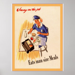 Poster Jenny sur la guerre mondiale vintage de ~ du