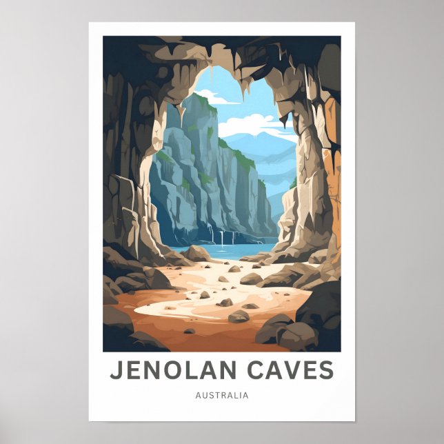 Poster Jenolan Caves Australie Travel Print (Devant)