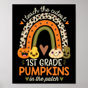 Poster J'enseigne aux plus mignons citrouilles de 1re ann