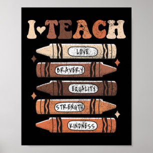 Poster J'enseigne le Mois de l'histoire des Noirs Profess