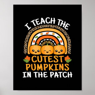 Poster j'enseigne les citrouilles les plus mignons dans l